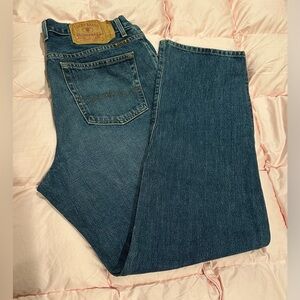 Lucky Brand Dungaree Timeless Jeans Mens Blue Denim Classic Size 36 X 32